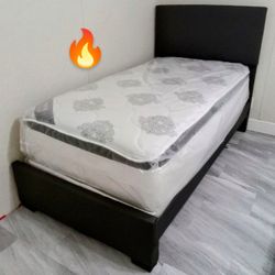 $289 Twin Bed Frames With Mattress And Boxspring Brand New Free Delivery 