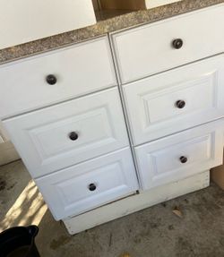 Kitchen cabinets and  stove