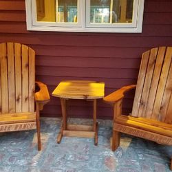 Adirondack Cedar Chair 3 Pc Sale