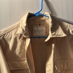 Denim Flower Ricky Singh Long Sleeve Tan Button Up Coat