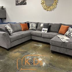 Dark Grey 3 Piece Sectional 