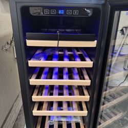 Wine Cooler Product Size: 14.8X33.9X22.4 Inches. Packing Size: 20.2x38x26.6 Inches. Around 33 Bottles, New With Box. (Price For Each)