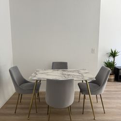 Marble Table With Chairs 