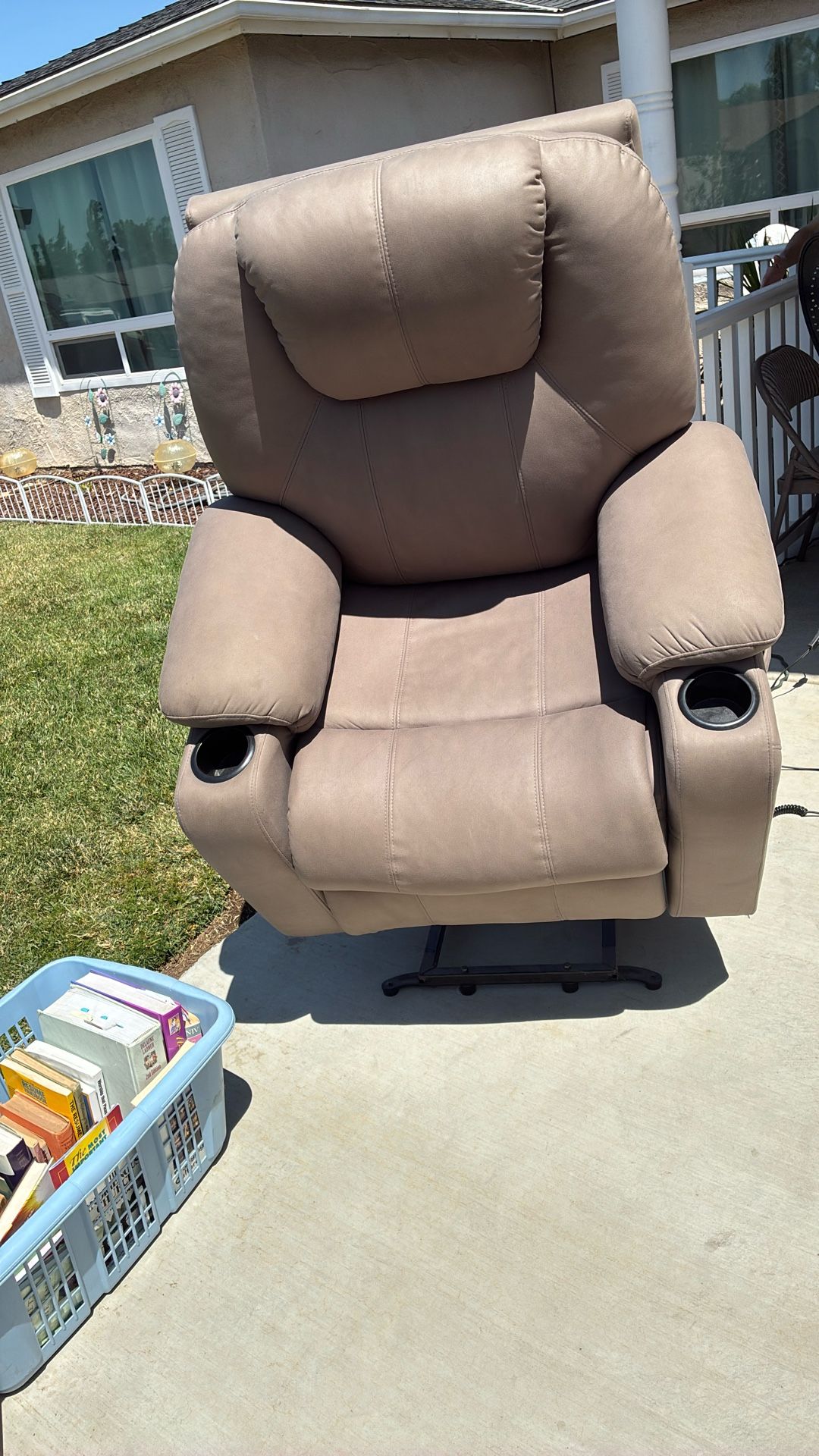 Tan Electric Recliner unknown model