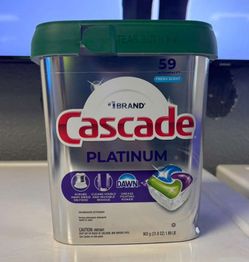 Cascade platinum 59 piece dishwasher pods