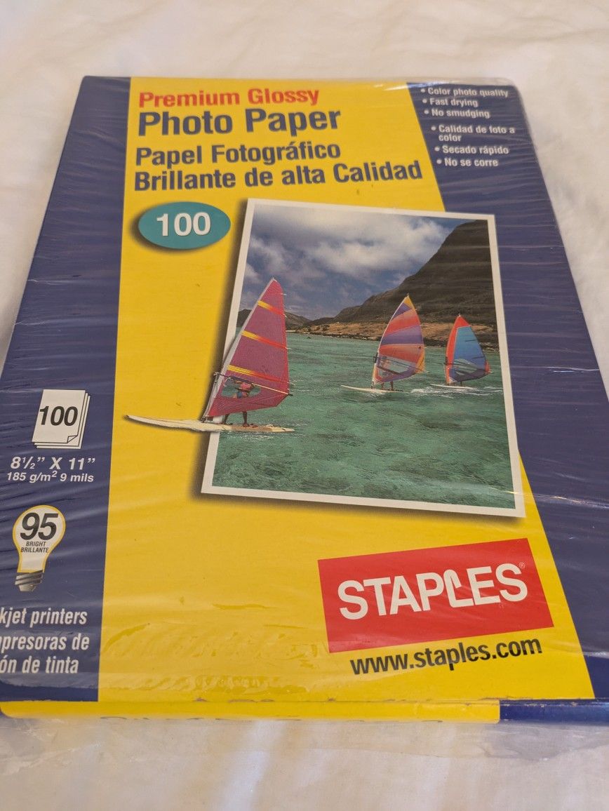 Boxed Unused Photo Paper 8 1/2" X 11"
