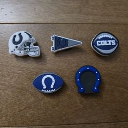 Lot Of 5 Indianapolis Colts Shoe Charms 
