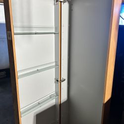 Duravit Wood Frame Cabinet with Glass Shelves