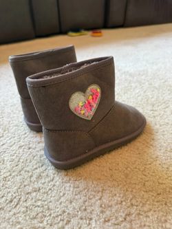 Toddler Girls Gray Boots Size 10 by Children's Place