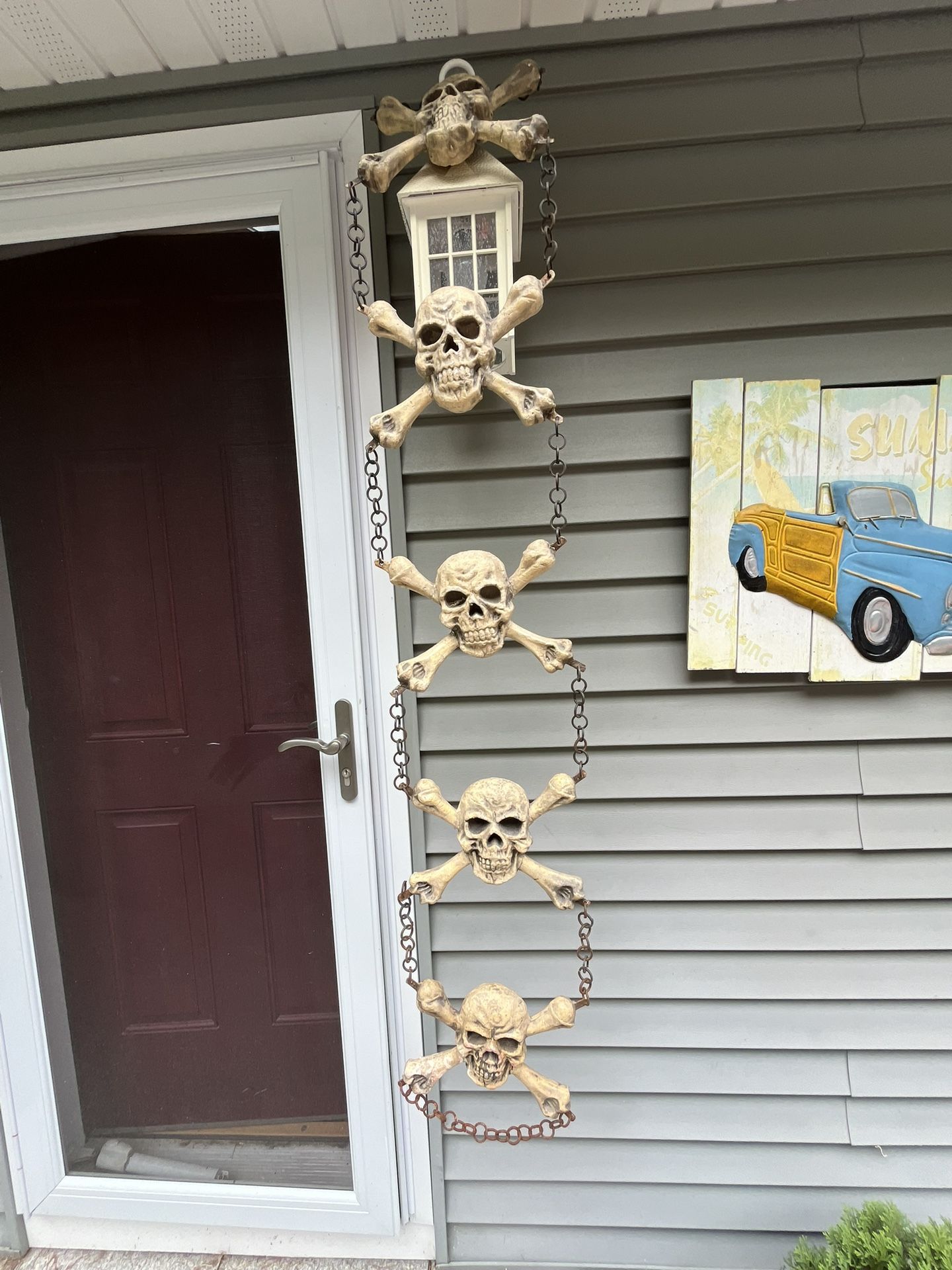 Used Halloween Skelaton Hanging Display Good Cond