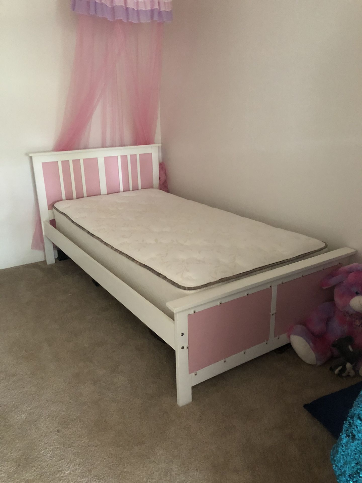 Newer Girls Twin bed with mattress