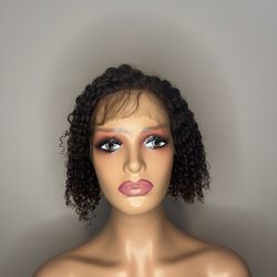 13x1 14in Brown Curly Wig