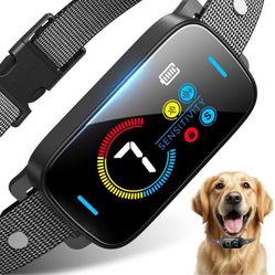 Bark Collar for Large Medium Small for Dogs Smart Automatic Ultrasonic - Rechargeable Anti Barking Training Collar with Waterproof Vibration and Beep 