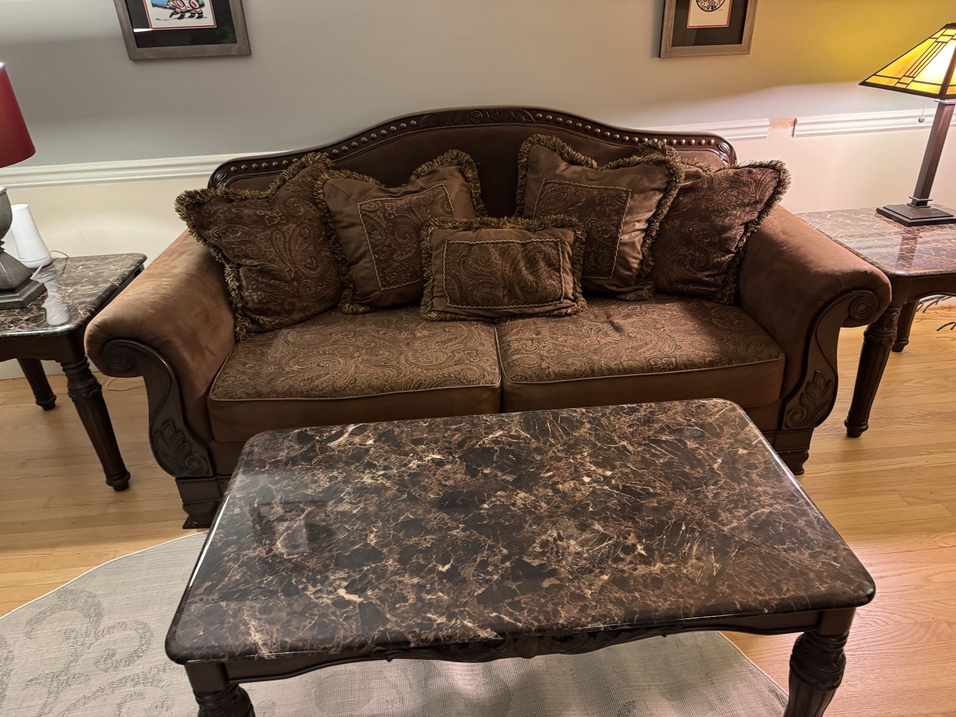 Couch, End Tables and Coffee Table