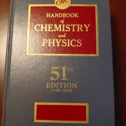NEW ! 51ST Edition Handbook Of Chemistry And Physics! Great Accent Piece !