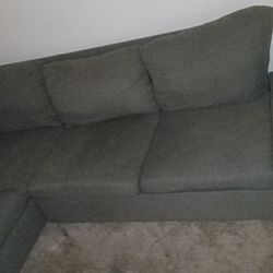 Grey Couch With Silver Legs
