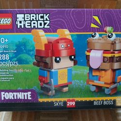Lego Fortnite Brickheadz Beef Boss & Skye (40910) - New, Sealed