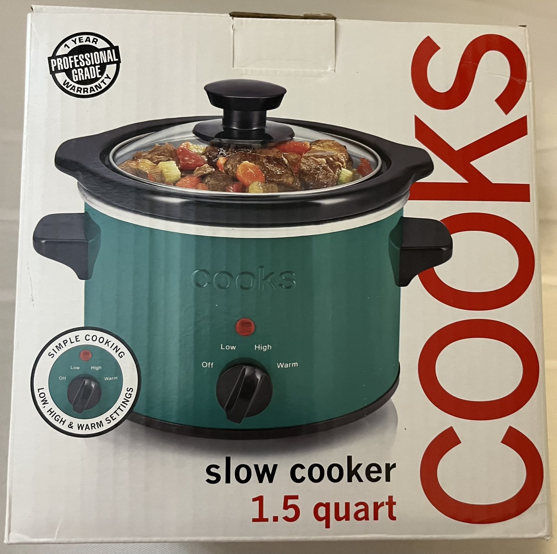 Cooks 1.5 Quart Slow Cooker