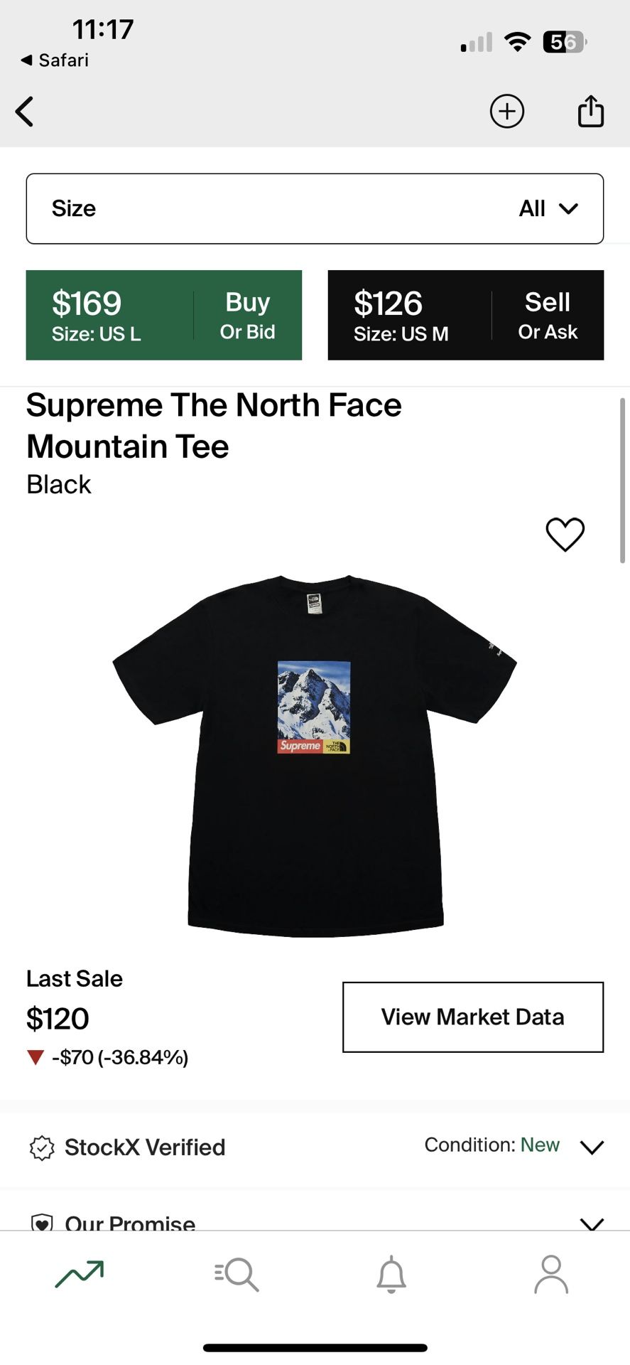 FW ‘18 Supreme The North Face Tee
