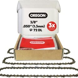 3 Pack - Oregon E72 Chainsaw Chain for 20in. Bar, Fits Echo, Husqvarna, Stihl, Makita, Craftsman and more