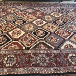 8 .5 X 11.5 100% Wool Indo Turkish Reversible Hand Woven Soumak 