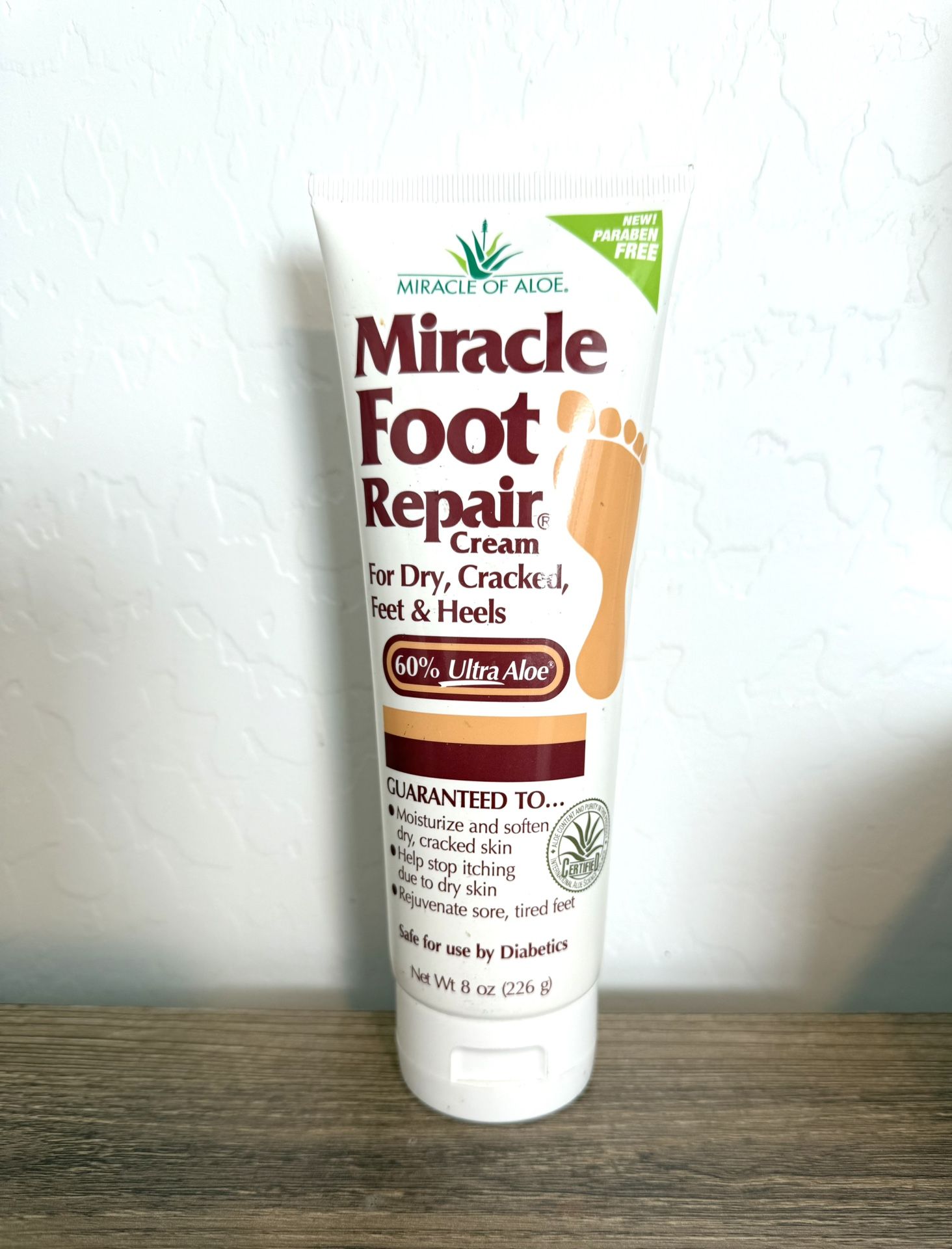 New Miracle of Aloe - Miracle Foot Repair Cream 8 oz Tube For Dry Cracked Feet