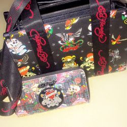 Ed Hardy Purse With Wallet 