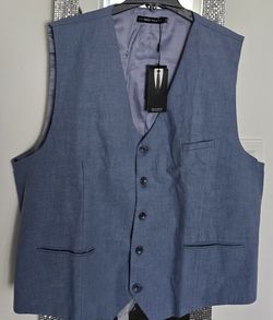 Chaleco De Traje Para Hombre De Vestir Medida 3XL Color Azul 