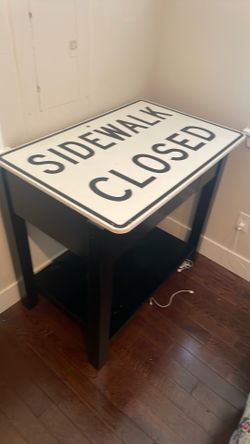 Custom road sign desk
