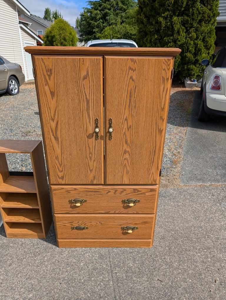 Free Armoire Dresser And Movie Or Bookcases