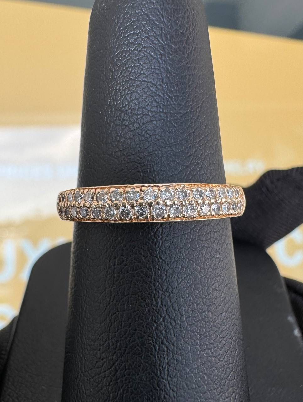 14k solid yellow gold diamond ring