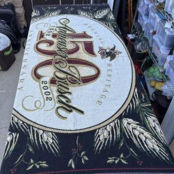 Budweiser Anheuser Busch 150th Anniversary blanket throw