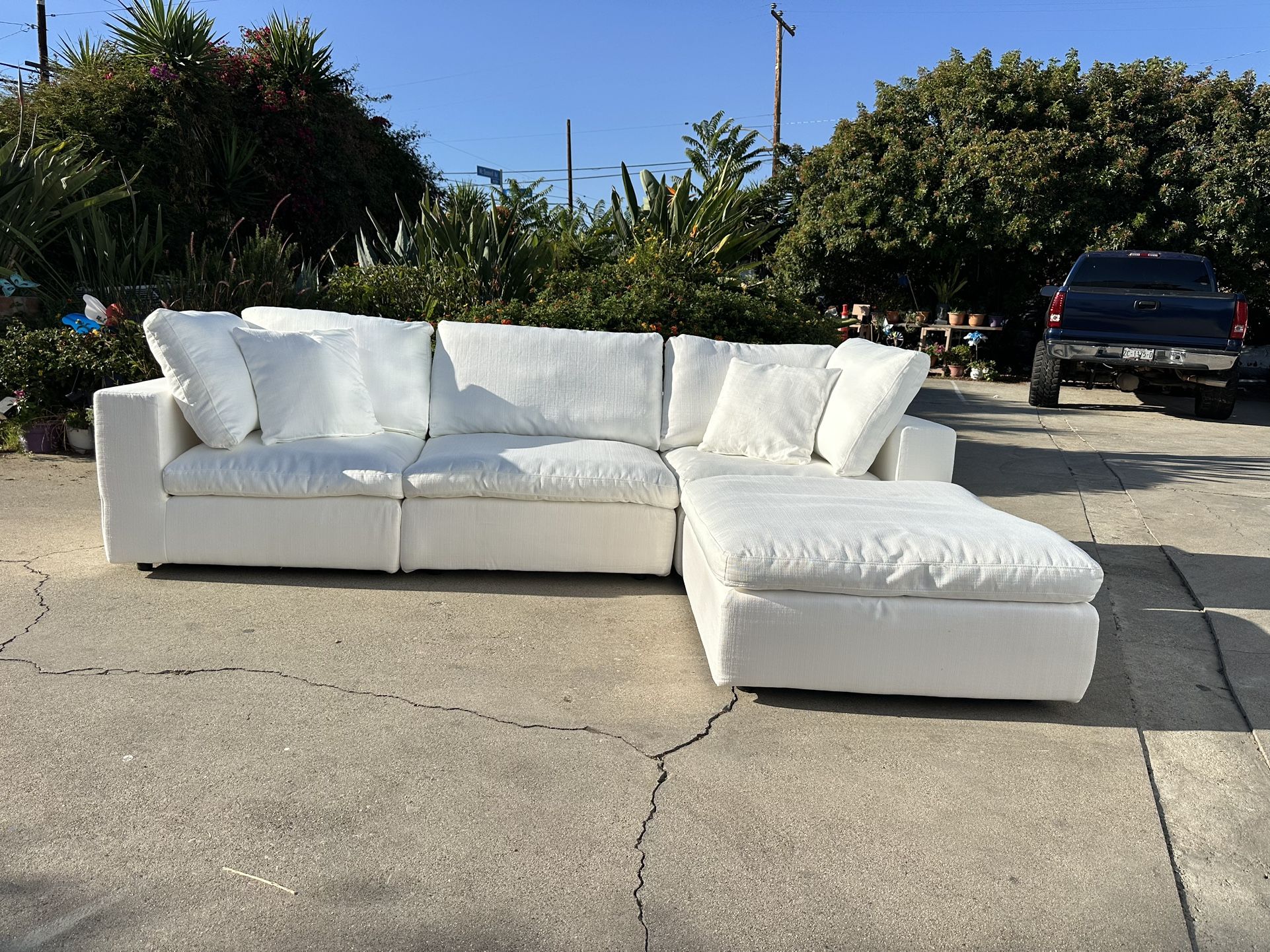 White Modular Cloud Couch Dupe