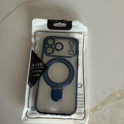 Magnetic for iPhone 17 Pro Case Clear with Stand,6,3”.Blue