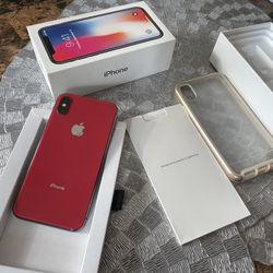 Apple iPhone X 256gb Custom Red Back Glass 