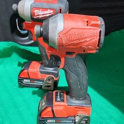 Milwaukee Use  M18 Impact Drills With  New Battery $85 Each One  ""No Charger 