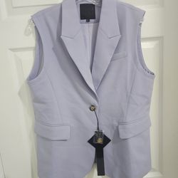 Mina Self Light Purple Sleeveless Blazer