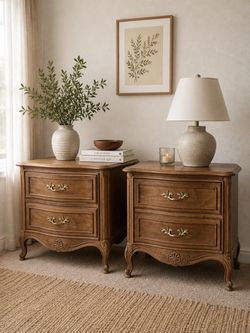 ✨Stunning Thomasville Solid Wood Nightstands – Set of 2- Delivery Available