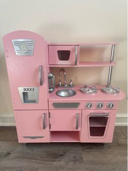 Pink Kidkraft vintage play kitchen