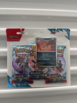 Pokemon Journey Together - Scrafty 3-Pack Booster Blister Factory Sealed
