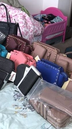 Mk michael kors selma dusty rose alex cindy dome ava wallet wristlet