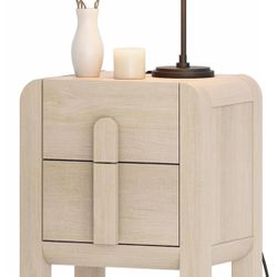Tall Nightstand / End Table with Charging Station