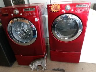 LG front door washer and dryer red REPAIRS