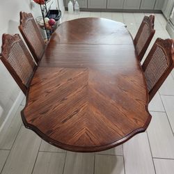 Wood Dining Table With 4 Chairs