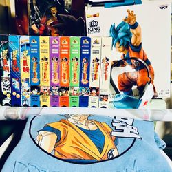 Big Dragonball Lot: Statues, Poster, Movies, Toy, Hoodie.