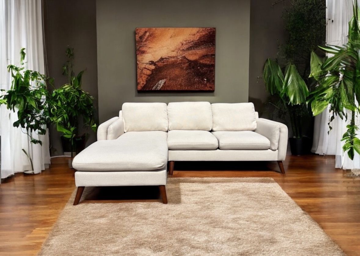 Midcentury Couch- Beige- 🛻Delivery Available🛻