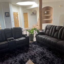 Cowboy Reclining Transformer Sofa And Reclining Glider LoveSeat 