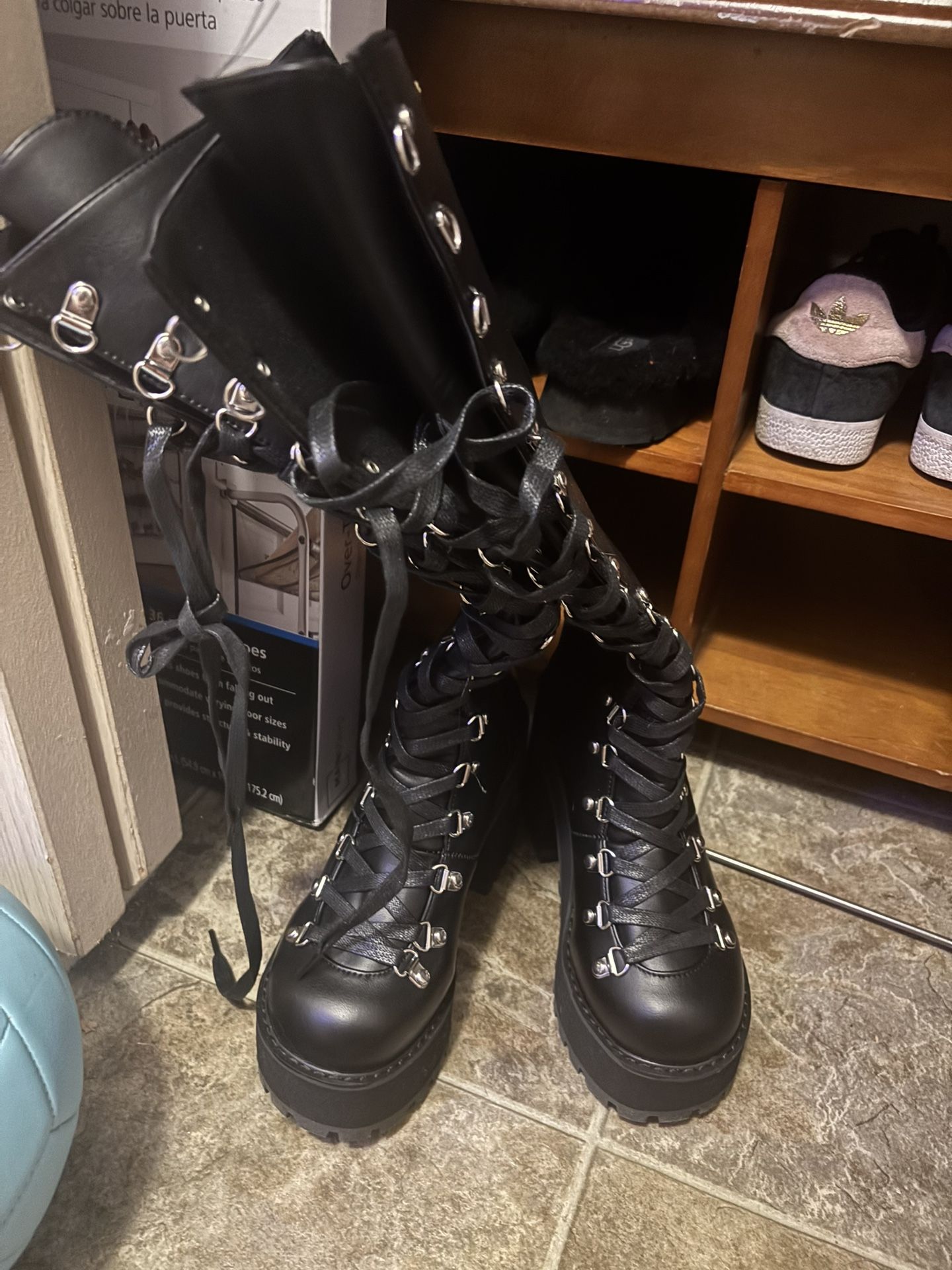 Long black boots