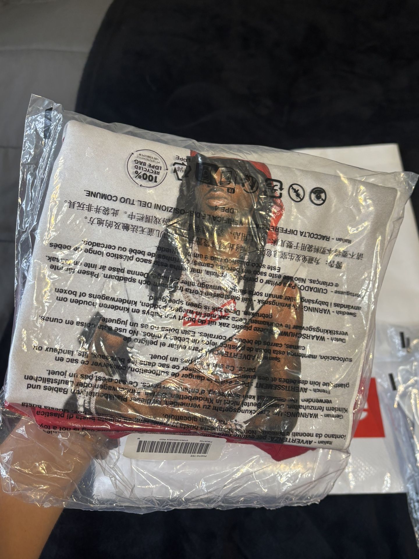 Supreme x Playboi Carti Tee Red FW25 - SIZE Medium Supreme Playboicarti