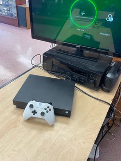 Xbox One X Console with White Controller